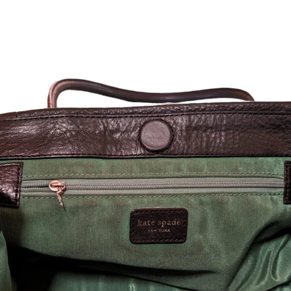 VGUC Kate Spade Black Pebbled Leather Westbury Satchel w/Side Drawstring - Picture 8 of 10